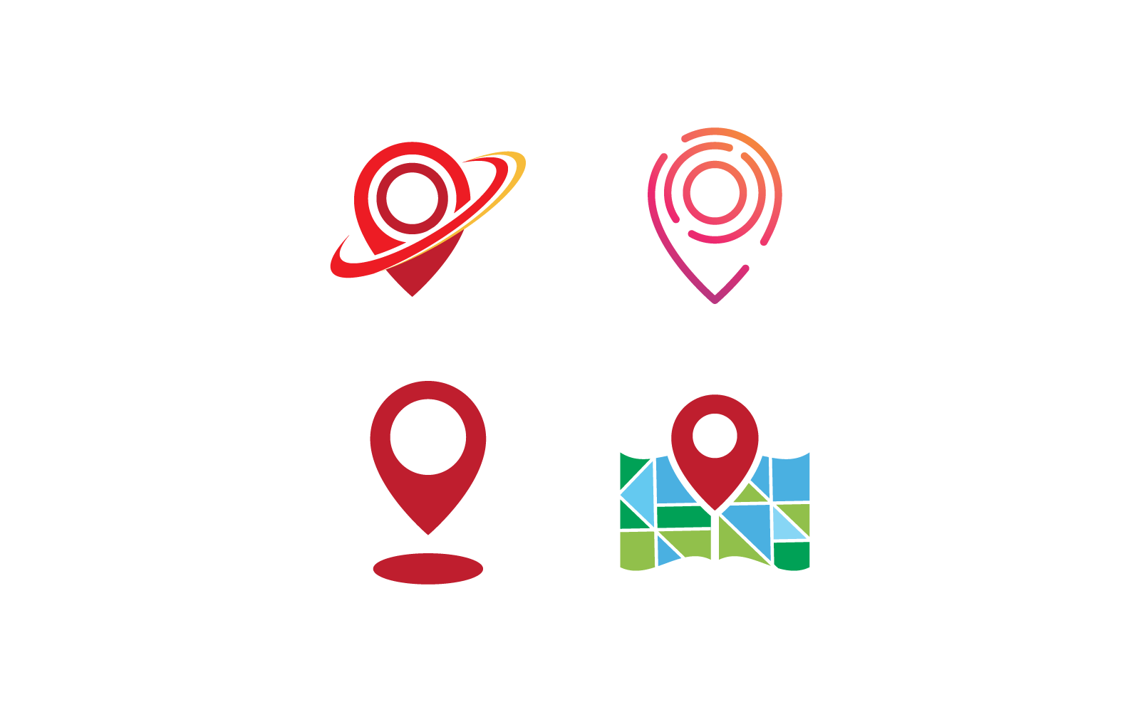 Pin location, Location point Logo Vector Illustration template