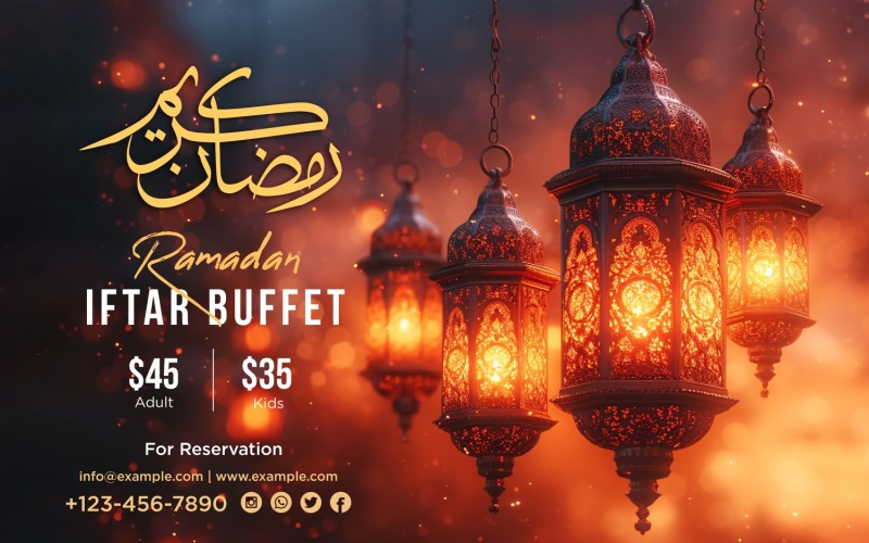 Ramadan Iftar Buffet Banner Design Template 53 Social Media