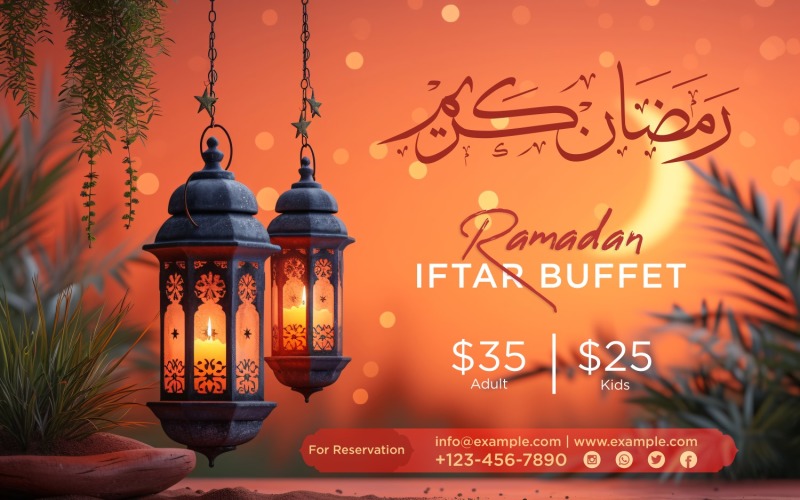 Ramadan Iftar Buffet Banner Design Template 56 Social Media