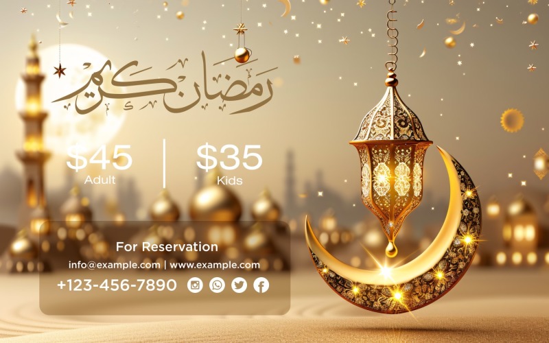 Ramadan Iftar Buffet Banner Design Template 58 Social Media
