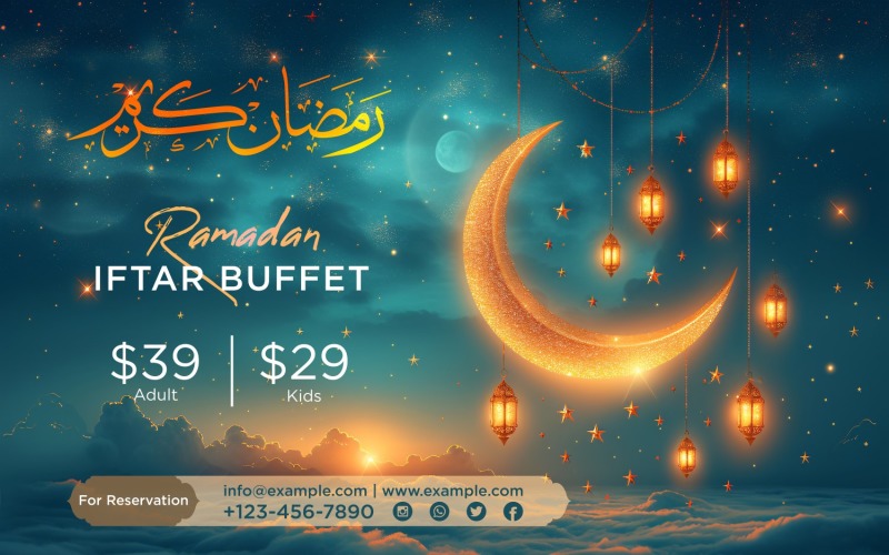 Ramadan Iftar Buffet Banner Design Template 59 Social Media