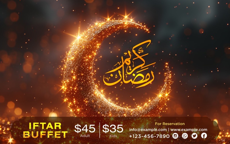 Ramadan Iftar Buffet Banner Design Template 62 Social Media