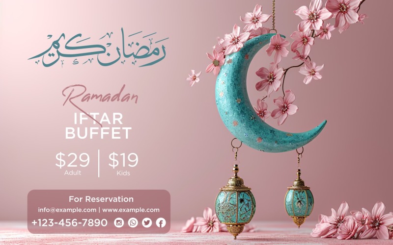 Ramadan Iftar Buffet Banner Design Template 65 Social Media