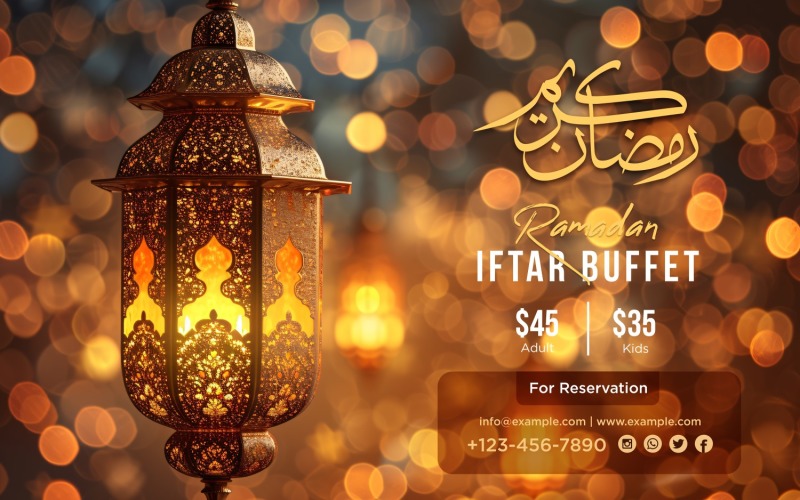 Ramadan Iftar Buffet Banner Design Template 66 Social Media