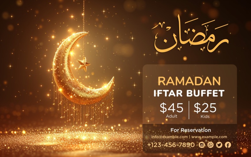 Ramadan Iftar Buffet Banner Design Template 67 Social Media
