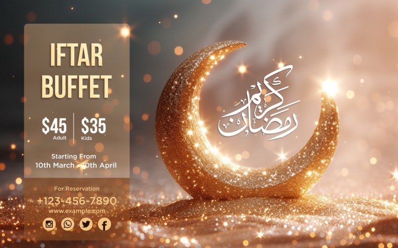 Ramadan Iftar Buffet Banner Design Template 69 Social Media