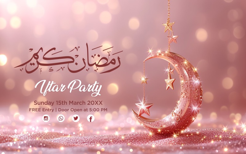 Ramadan Iftar Party Banner Design Template 80 Social Media