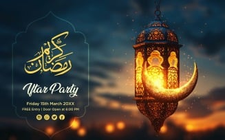 Ramadan Iftar Party Banner Design Template 86