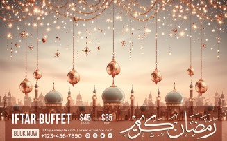 Ramadan Iftar Buffet Banner Design Template 130