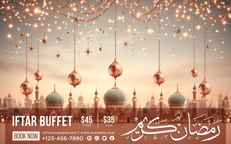 Ramadan Iftar Buffet Banner Design Template 130 Social Media