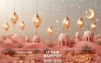 Ramadan Iftar Buffet Banner Design Template 136