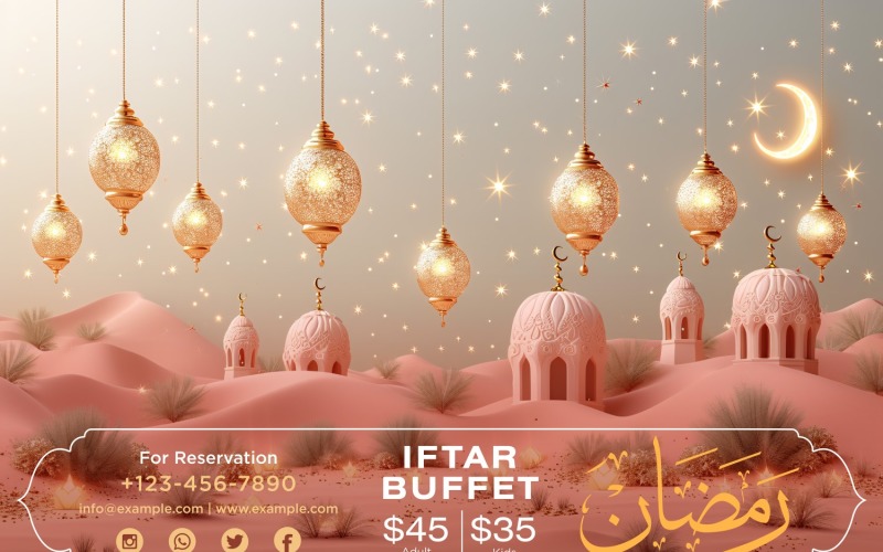 Ramadan Iftar Buffet Banner Design Template 136 Social Media
