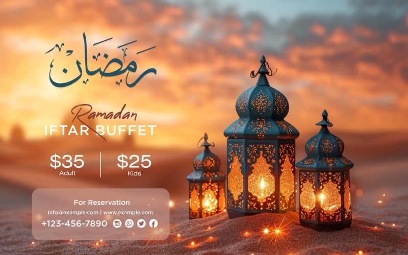 Ramadan Iftar Buffet Banner Design Template 137 Social Media