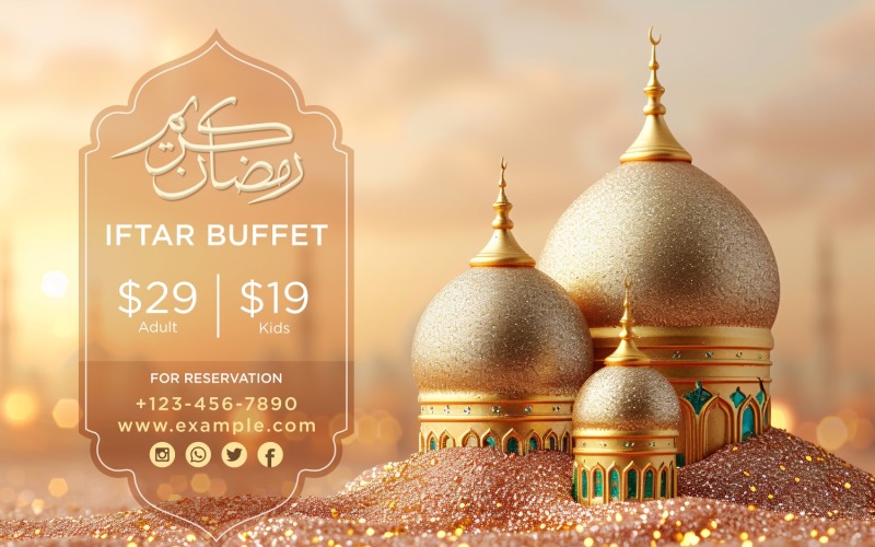 Ramadan Iftar Buffet Banner Design Template 148 Social Media