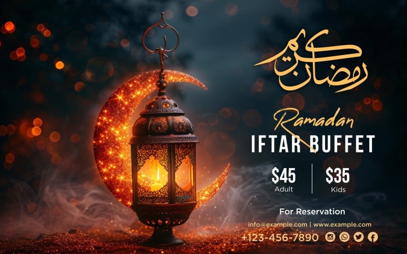 Ramadan Iftar Buffet Banner Design Template 92 Social Media