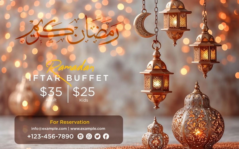 Ramadan Iftar Buffet Banner Design Template 93 Social Media