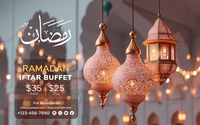 Ramadan Iftar Buffet Banner Design Template 98 Social Media