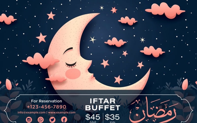 Ramadan Iftar Buffet Banner Design Template 99 Social Media