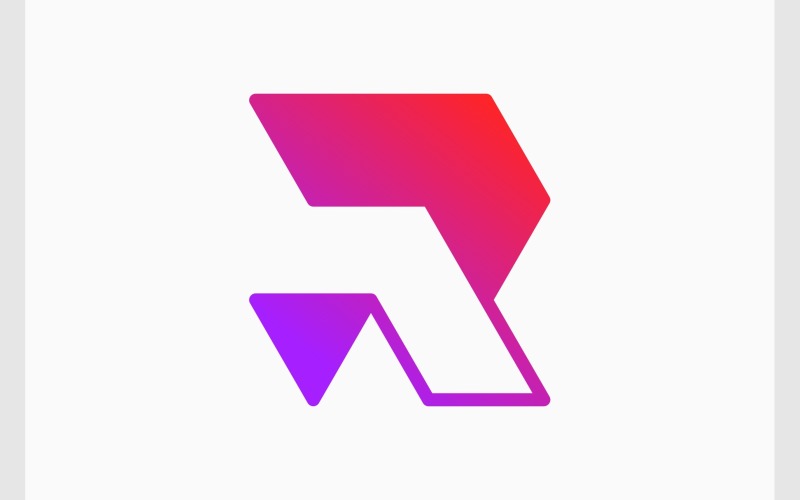 Letter R Initial Futuristic Modern Logo Logo Template