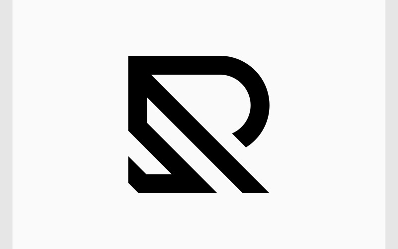 Letter RS SR Initials Minimalist Logo Logo Template