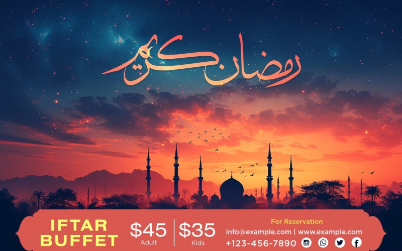 Ramadan Iftar Buffet Banner Design Template 174 Social Media