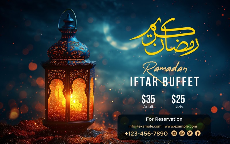 Ramadan Iftar Buffet Banner Design Template 182 Social Media