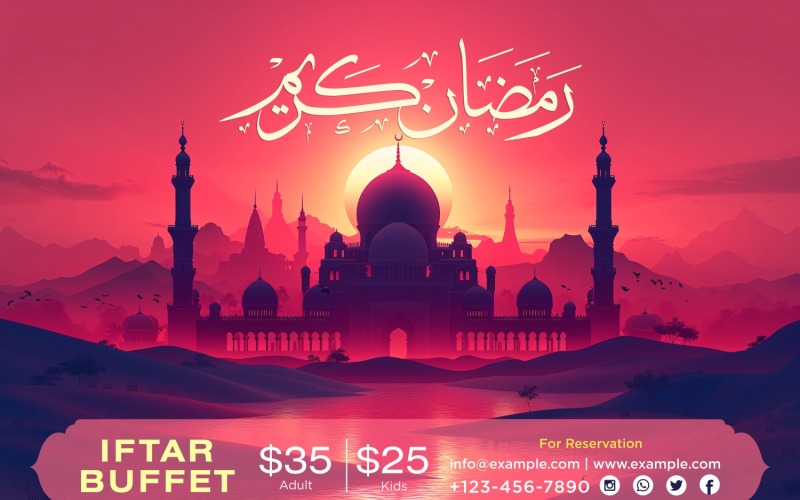 Ramadan Iftar Buffet Banner Design Template 185 Social Media