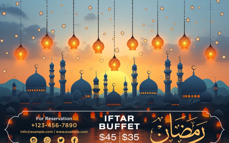 Ramadan Iftar Buffet Banner Design Template 186 Social Media