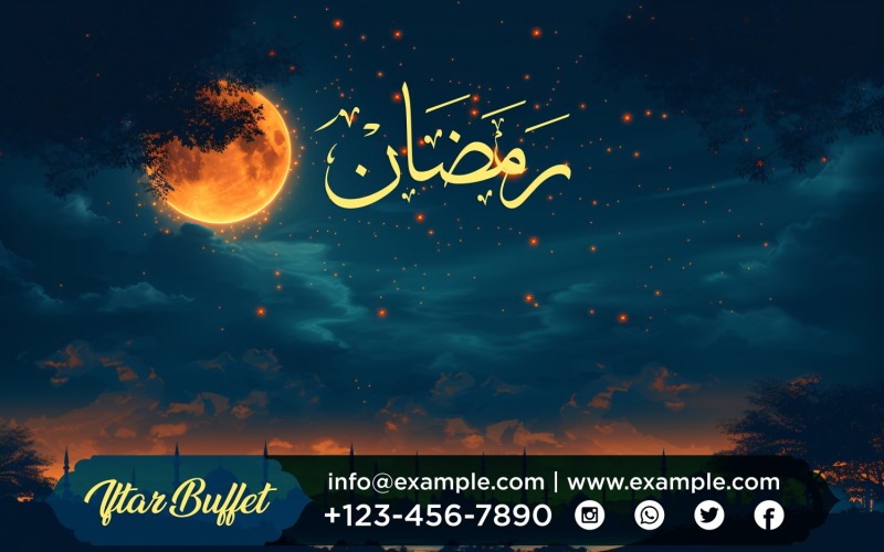Ramadan Iftar Buffet Banner Design Template 190 Social Media