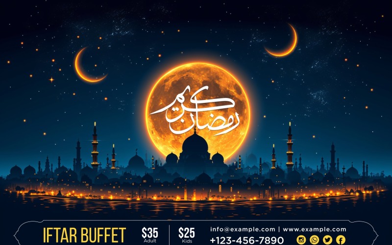 Ramadan Iftar Buffet Banner Design Template 192 Social Media