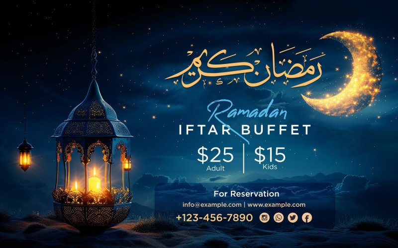 Ramadan Iftar Buffet Banner Design Template 195 Social Media