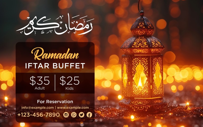 Ramadan Iftar Buffet Banner Design Template 196 Social Media
