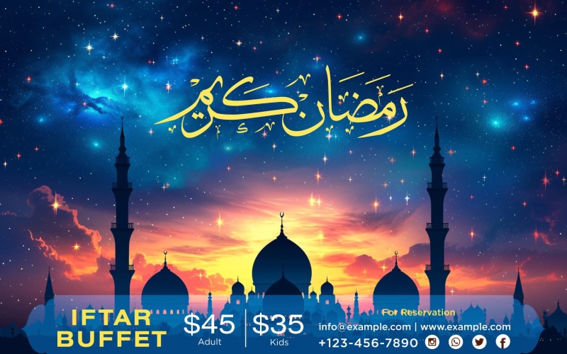 Ramadan Iftar Buffet Banner Design Template 207 Social Media