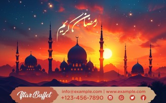 Ramadan Iftar Buffet Banner Design Template 219