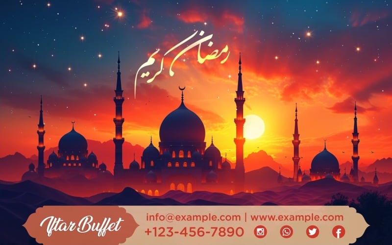 Ramadan Iftar Buffet Banner Design Template 219 Social Media