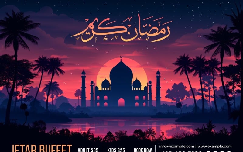 Ramadan Iftar Buffet Banner Design Template 222 Social Media