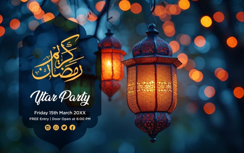 Ramadan Iftar Party Banner Design Template 180 Social Media