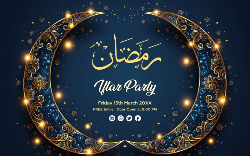 Ramadan Iftar Party Banner Design Template 211 Social Media