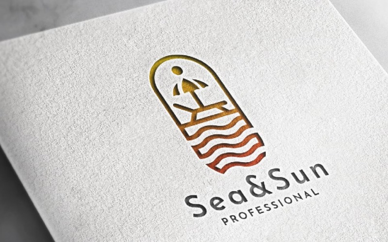 Sea Sun Travel Agent Logo Logo Template