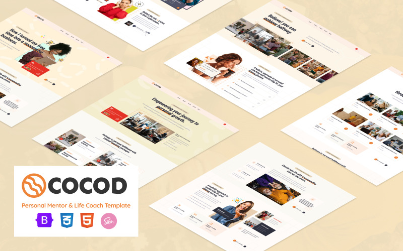 Cocod - Personal Mentor and Life Coach HTML5 Template Website Template