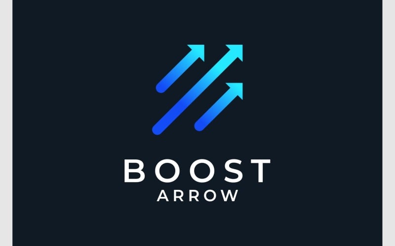 Boost Arrow Up Launch Logo Logo Template