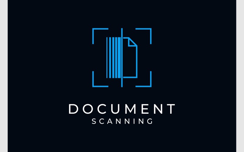 Document File Scanning Logo Logo Template