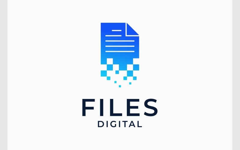 File Document Digital Tech Logo Logo Template