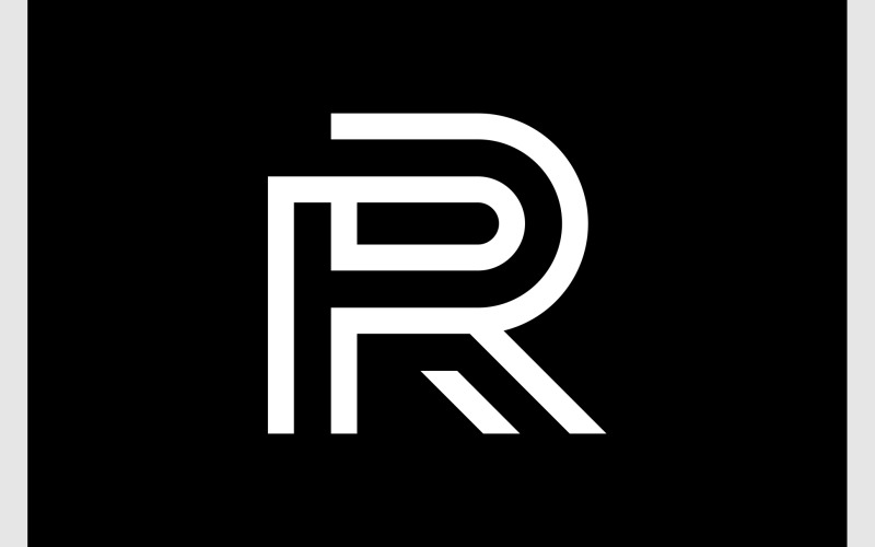 Letter RP PR Minimalist Logo Logo Template