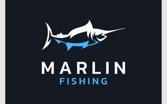 Marlin Swordfish Fish Logo