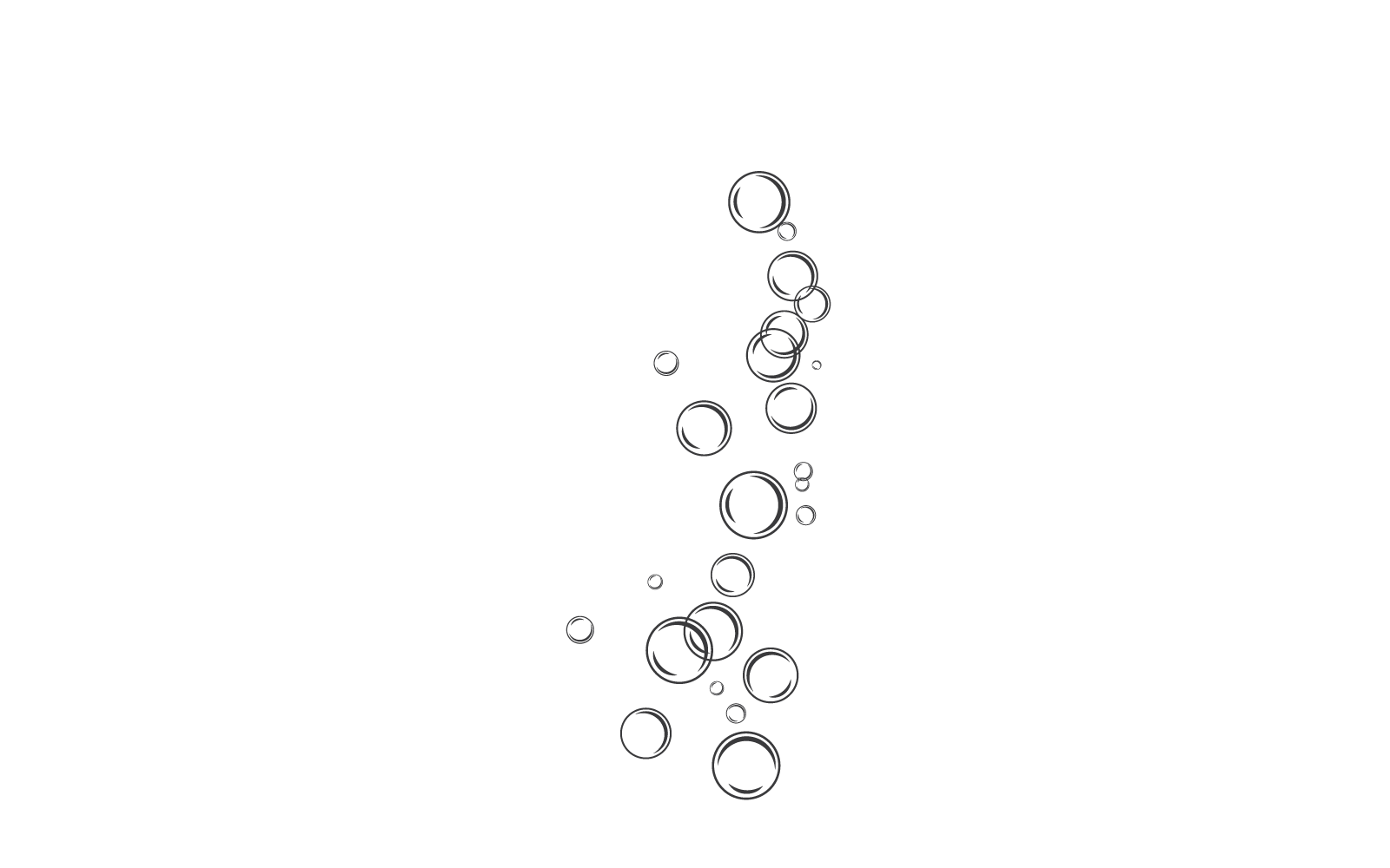 Natural realistic water bubble design illustration vector