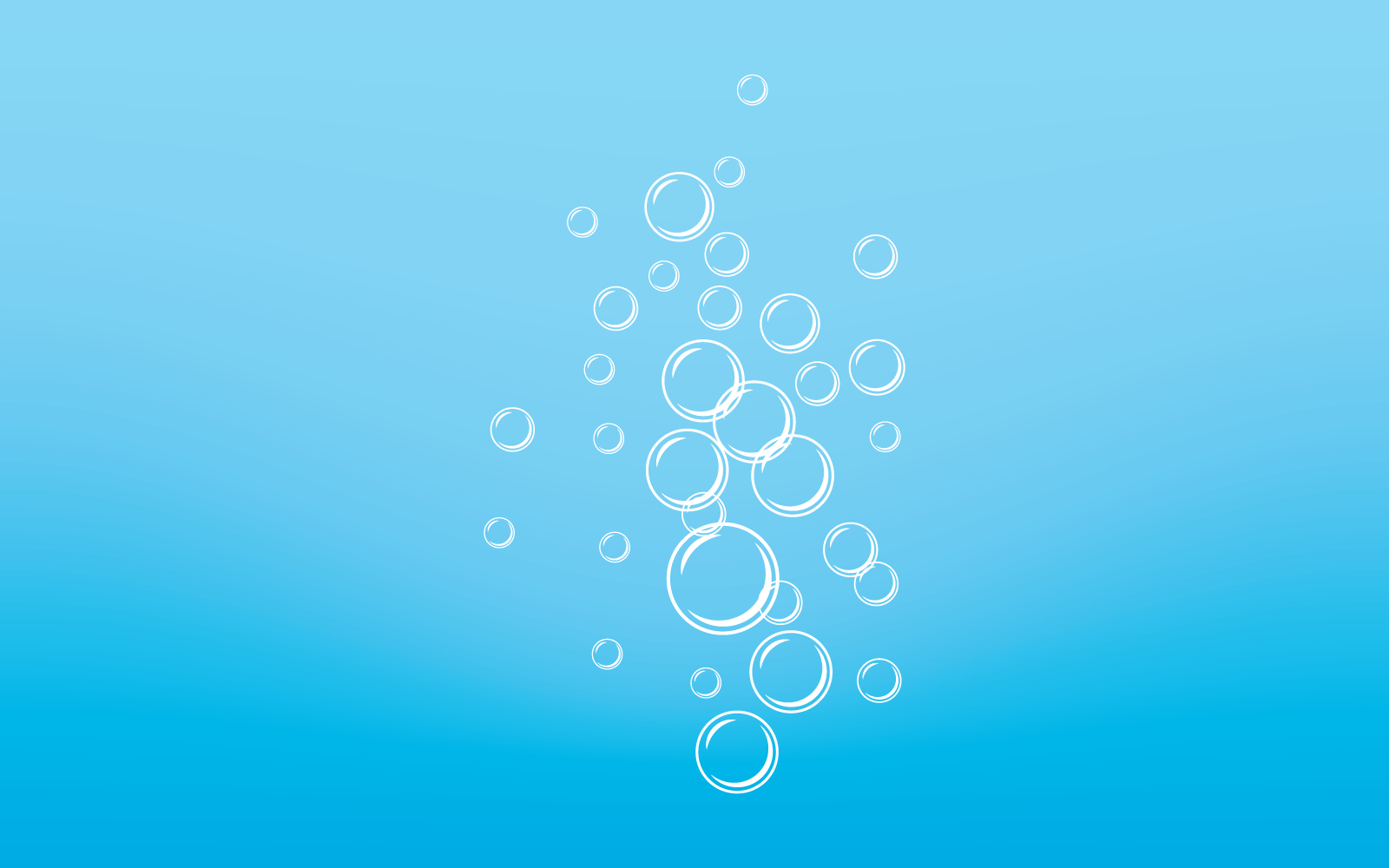 Natural realistic water bubble design template illustration