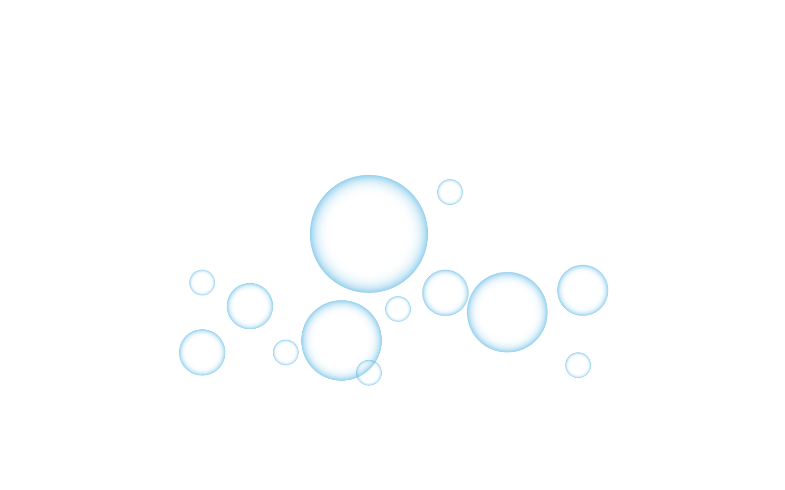 Natural realistic water bubble design vector template