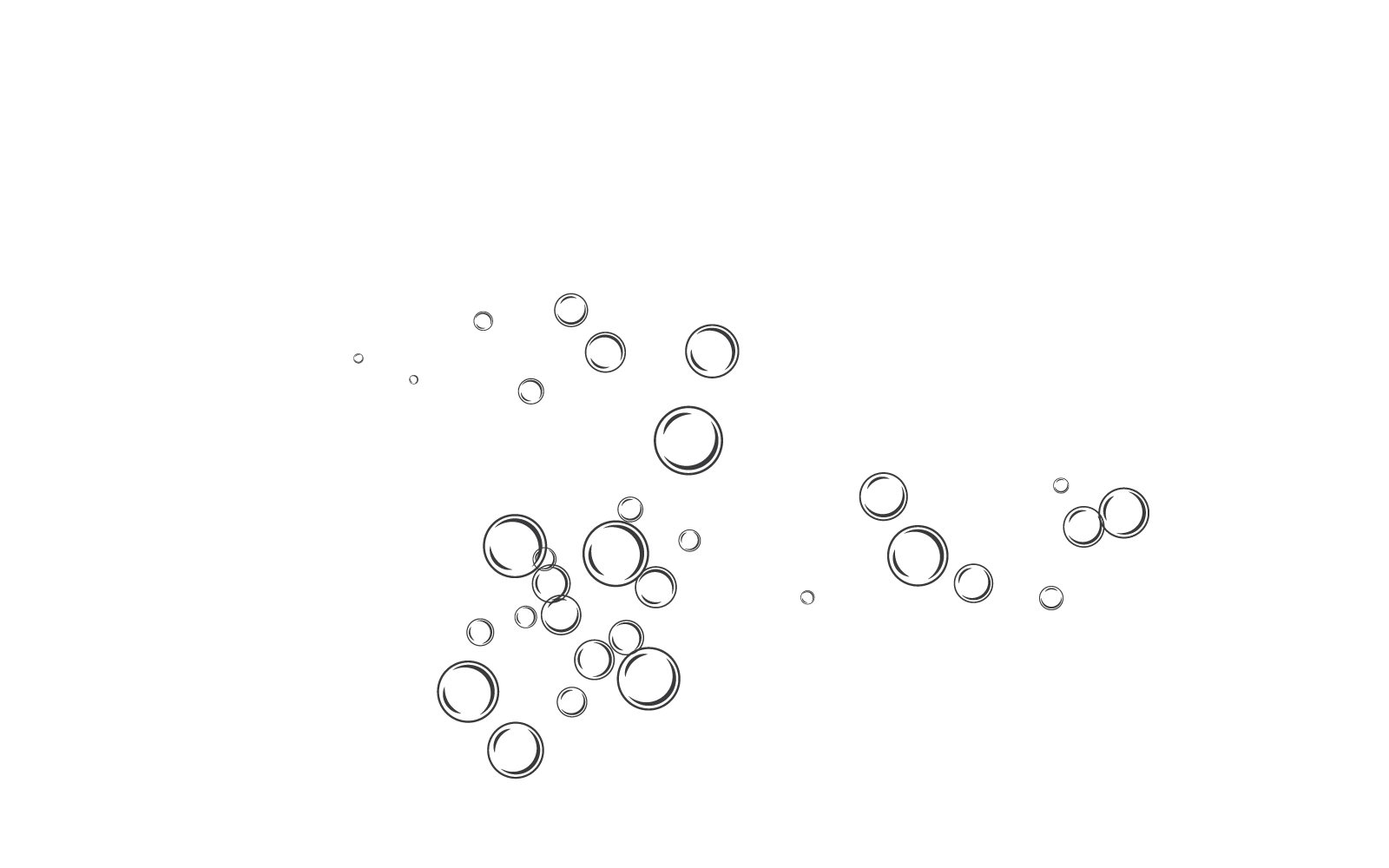 Natural realistic water bubble flat design icon vector