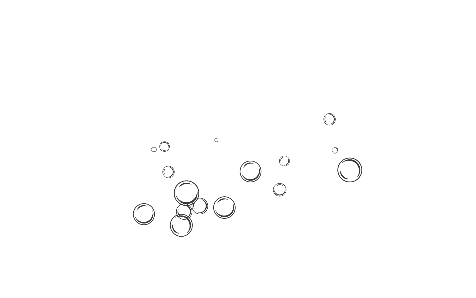 Natural realistic water bubble icon vector flat design